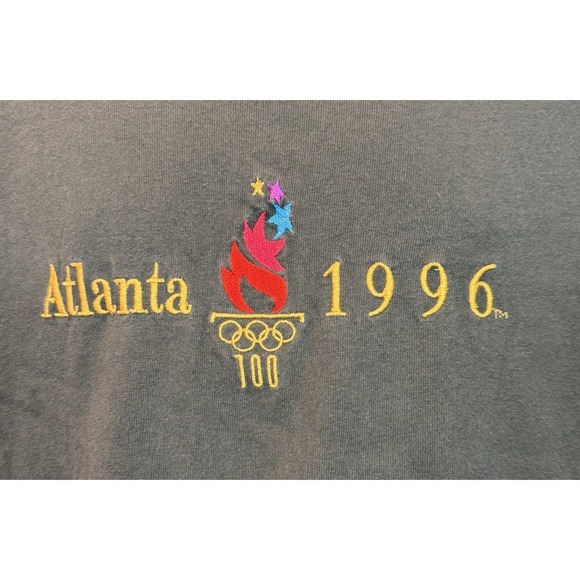 VINTAGE ATLANTA OLYMPICS 1996 GREEN CHAMPION T Shirt L MADE IN USA Single Stitch - Picture 2 of 14